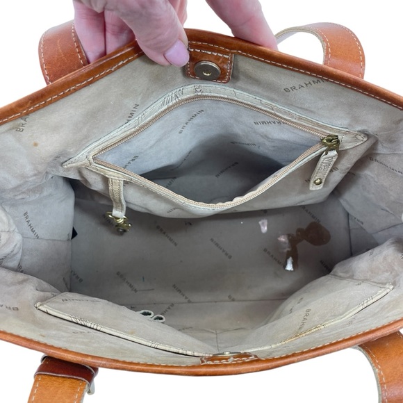 Brahmin Vintage Copacabana Bag Purse OS Tan/Brown - Picture 16 of 16